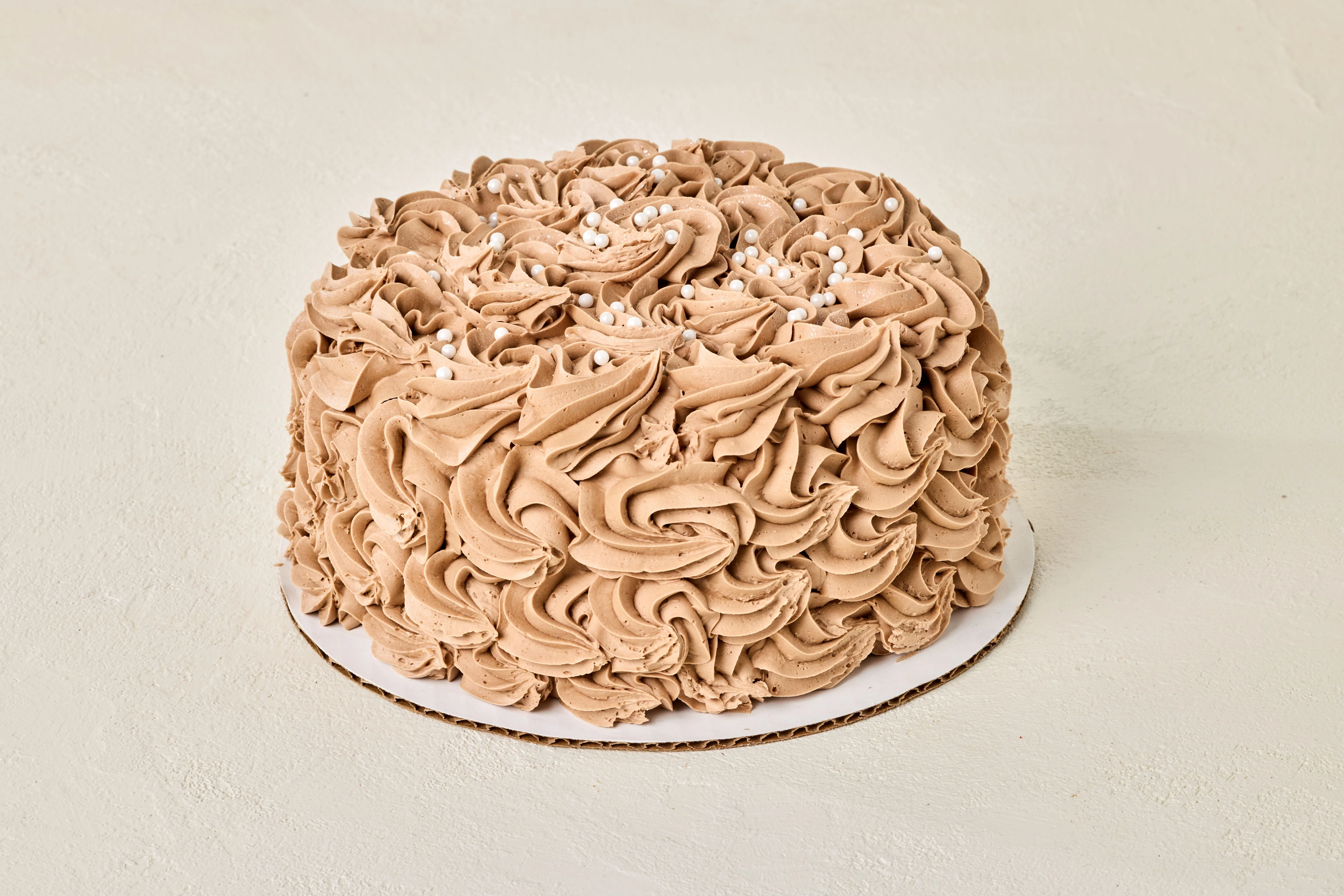 White Cake With Chocolate Icing